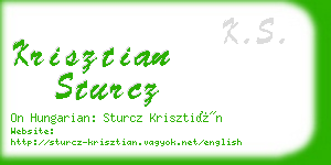 krisztian sturcz business card